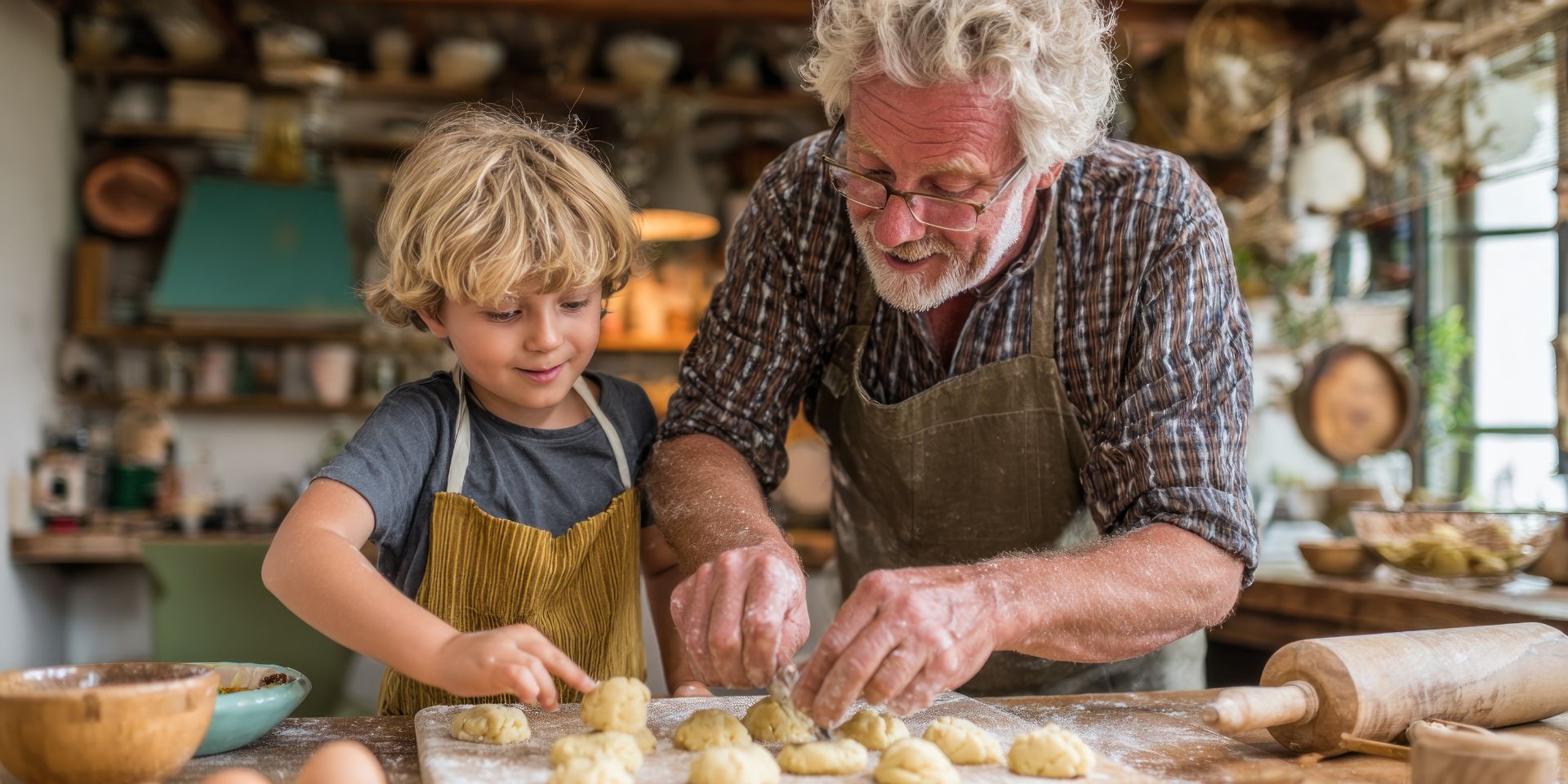 La Grande back pain free grandpa and grandson
